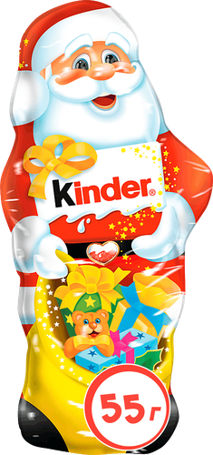 

Новогодний сладкий продарок Kinder Дед Мороз фигурный молочный шоколад 55 г