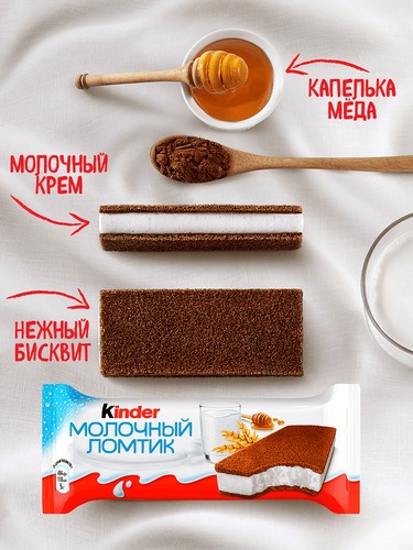 

Молочный ломтик Kinder с молочной начинкой 28 г