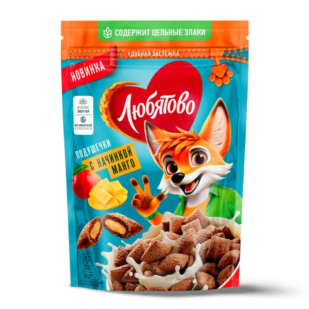 

Подушечки Любятово с начинкой манго 220 г