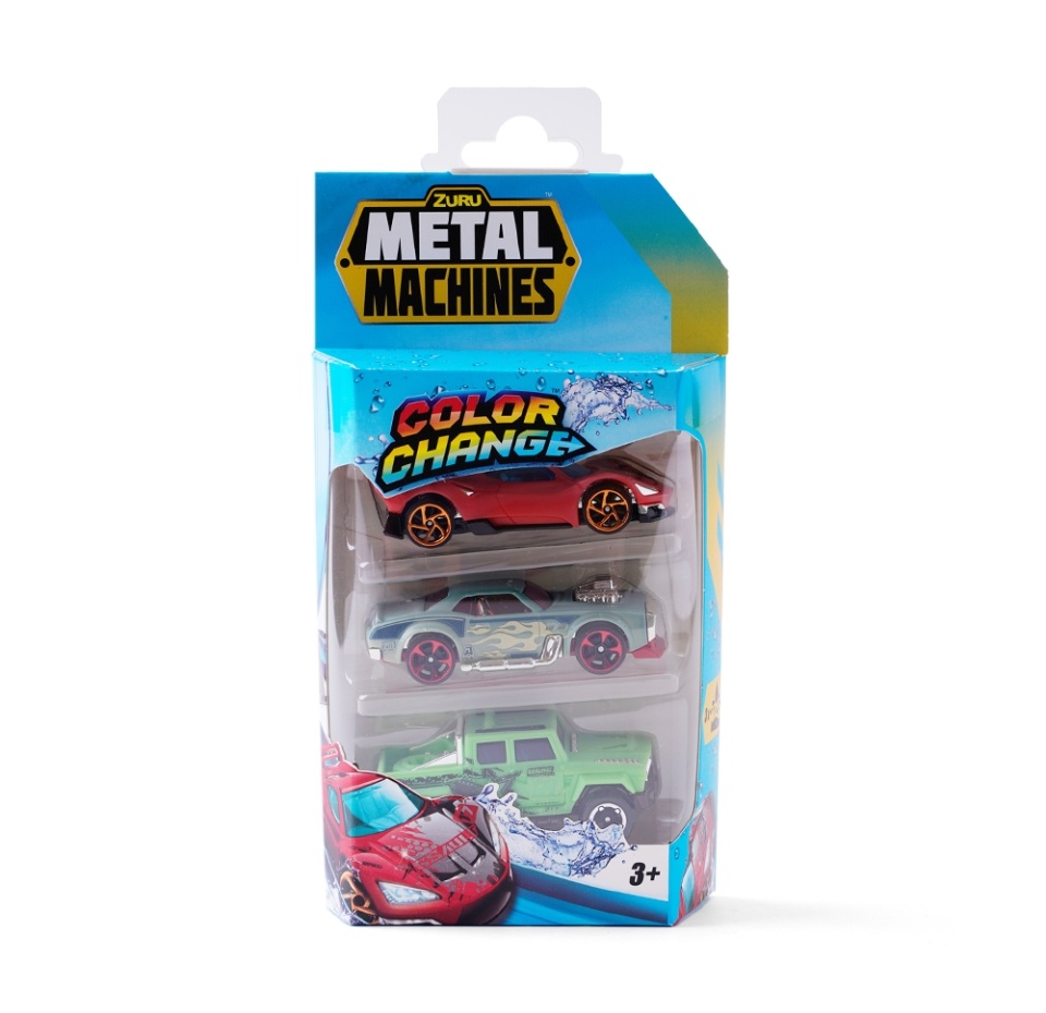 

Набор машинок Metal Machines меняющих цвет в блистере 3 шт., в ассортименте