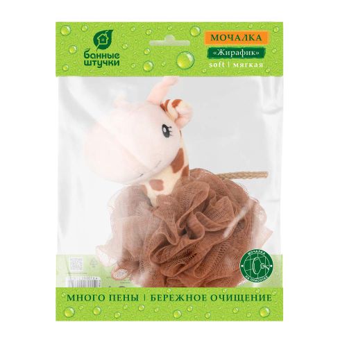 

Мочалка Банные штучки жирафик 17х12 см