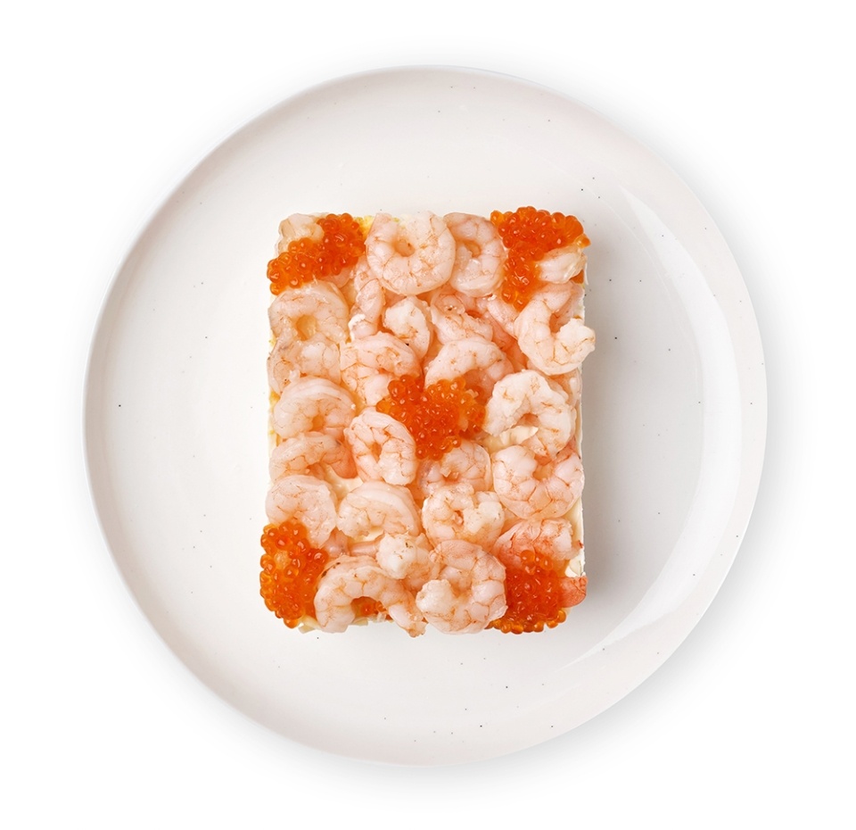 

Салат с креветками и красной икрой «Уже готово», 500 г