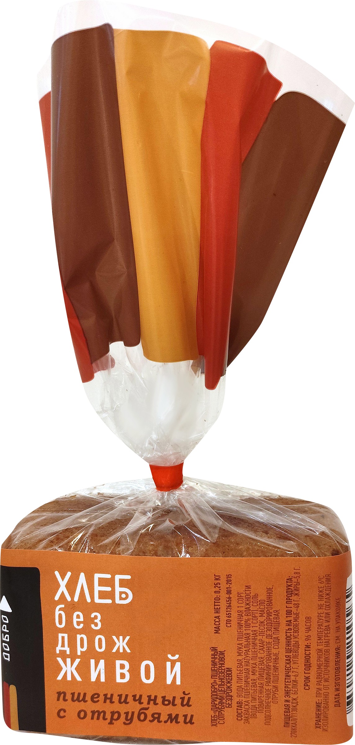 

Хлеб ДариДобро пшеничный с отрубями 250 г