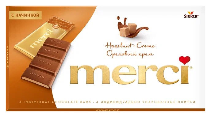 

Шоколад Merci Ореховый крем 112 г