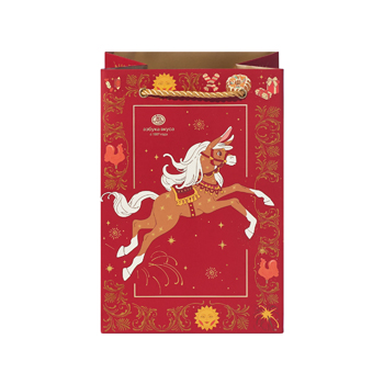 

Пакет подарочный Азбука вкуса Конёк-Горбунок S 15х22х10 см