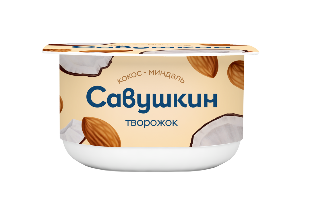 

Творожок Савушкин кокос миндаль 3.5% БЗМЖ 120 г