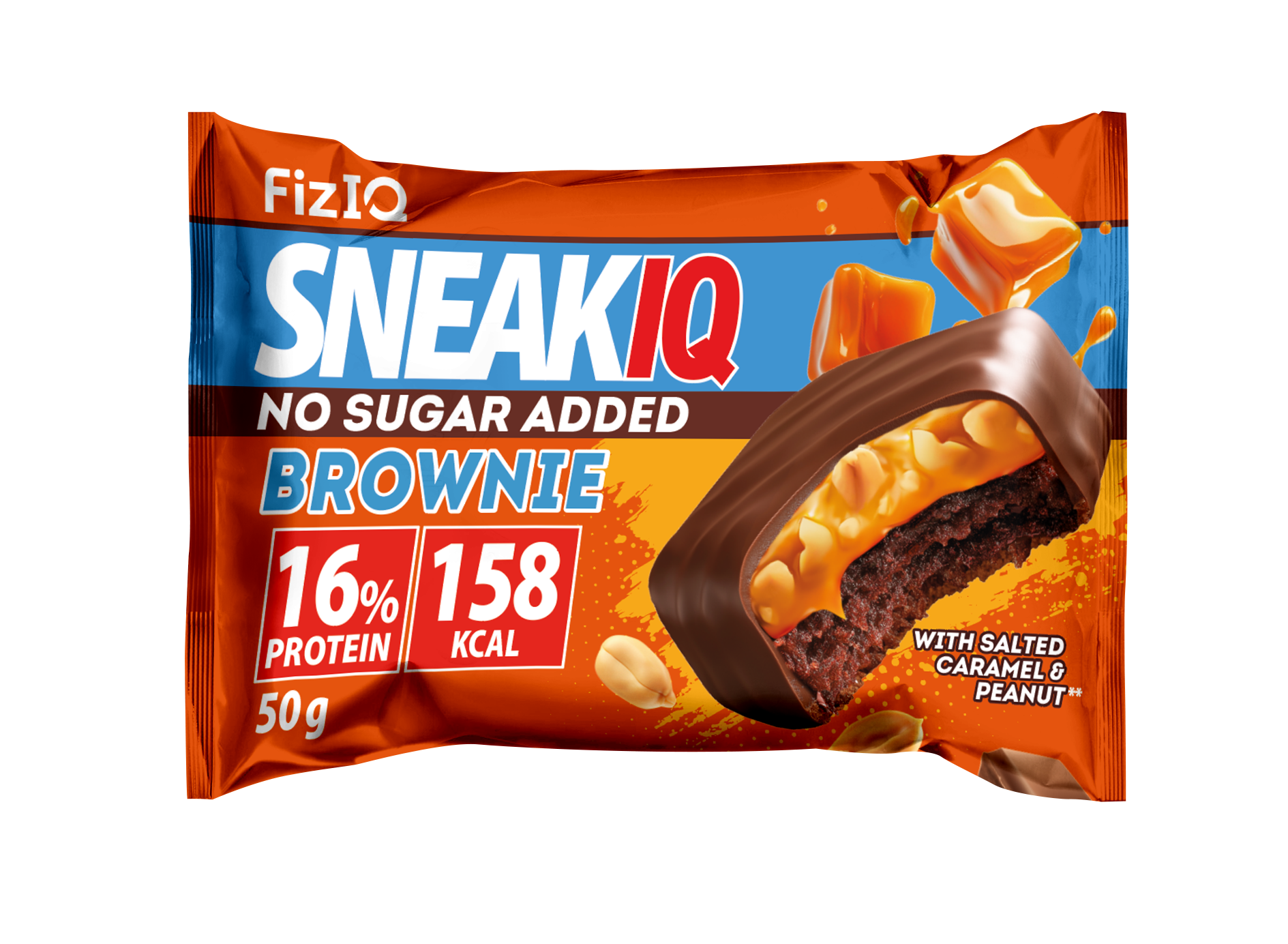 

Печенье протеиновое SOJ Fizlq Sneakiq с солёной карамелью и арахисом 50 г