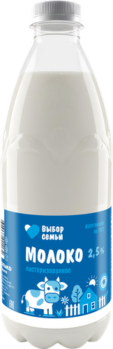 

Молоко пастеризованное Выбор семьи 2.5% 1400 мл