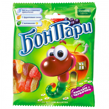 

Мармелад жевательный Бон Пари Кислые червячки 75 г