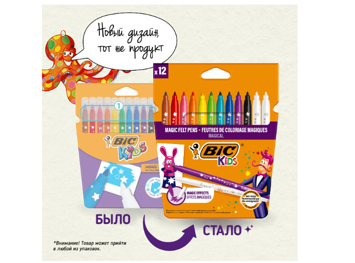 

Набор фломастеров Bic Kids Пиши и стирай 12 шт. дизайн упаковки в ассортименте