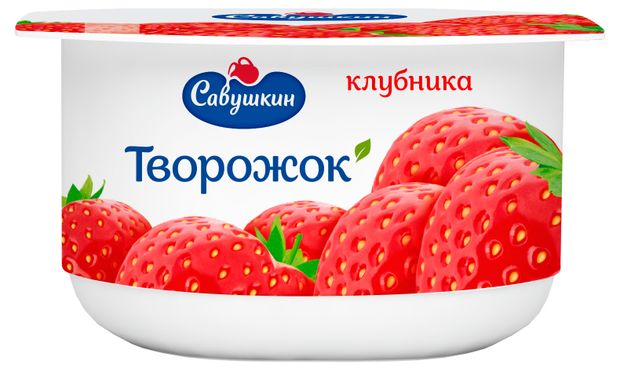 

Паста творожная Савушкин клубника 3.5% 120 г