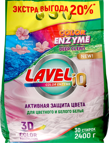 

Стиральный порошок LAVELiq Color Enzyme 2.4 кг