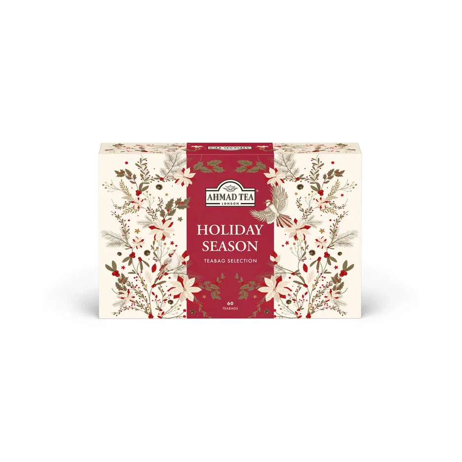 

Чайное ассорти Ahmad Tea Праздничный Сезон в пакетиках 12 вкусов дизайн упаковки в ассортименте 60 шт.