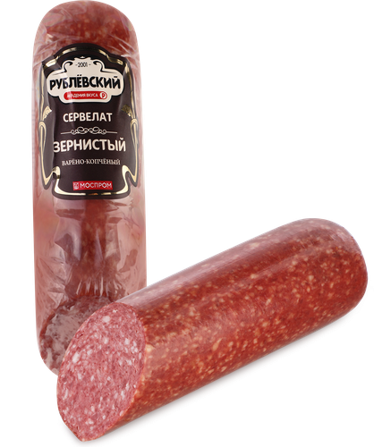 

Колбаса варено-копченая Рублевский Сервелат Зернистый 300 г