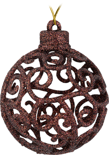 

Набор новогодних шаров Homeclub коричневые 6 см 16 шт.