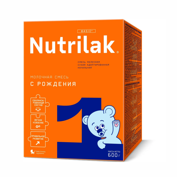 

Смесь молочная сухая Nutrilak 1 адаптированная 0-6 месяцев 600 г