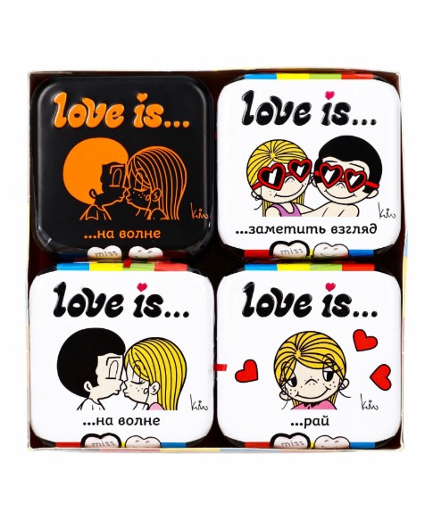 

Освежающие конфеты Love is в форме сердца со вкусом морской соли и маракуйи 20 г дизайн упаковки в ассортименте