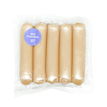 

Сосиски Востряково из грудки индейки и говядины без глютена 250 г