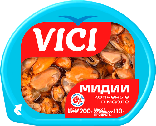 

Мидии в масле Vici копченые 200 г