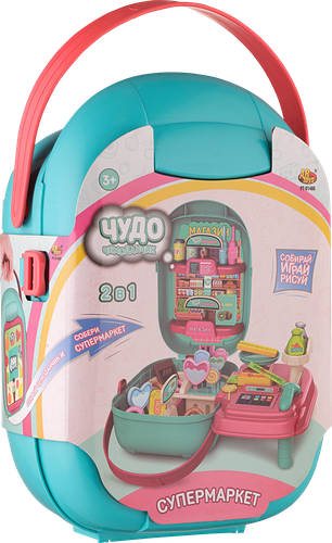 

Игрушка чудо-чемоданчик ABToys набор 2в1 Супермаркет