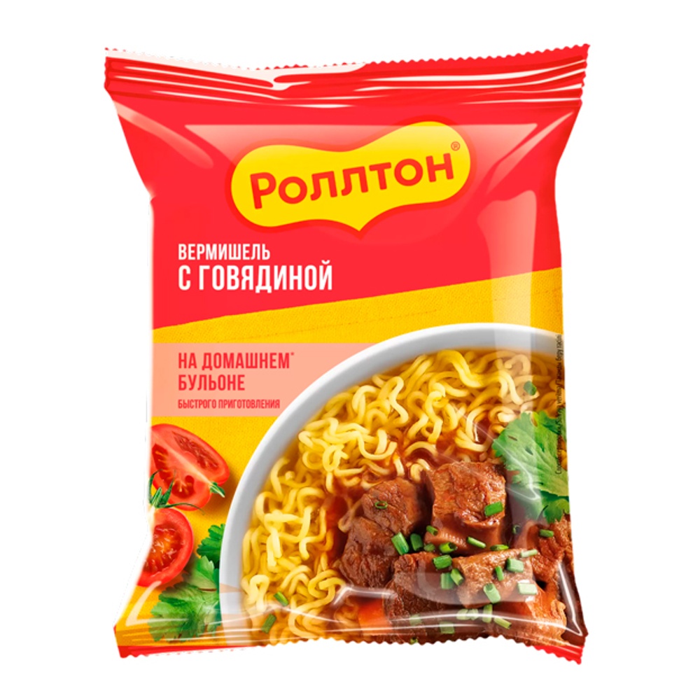 

Вермишель Роллтон Говядина на домашнем бульоне 60 г