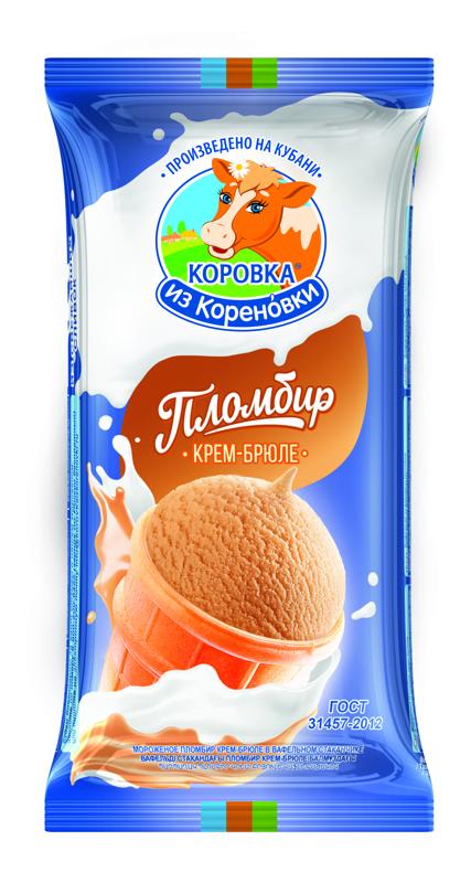 

Мороженое Коровка из Кореновки пломбир крем-брюле стаканчик БЗМЖ 100 г