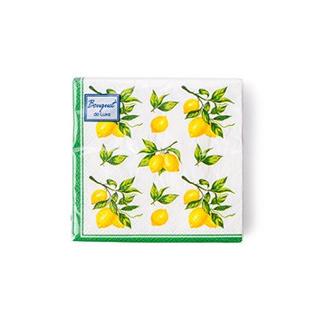 

Салфетки Bouquet de Luxe Скатерть с лимонами 24 х 24 см 3 слоя 25 шт.