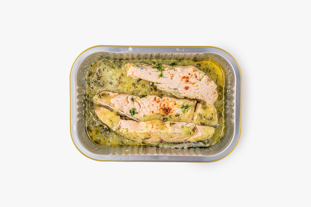 

Стейки из лосося ВкусВилл в лимонном соусе 340 г