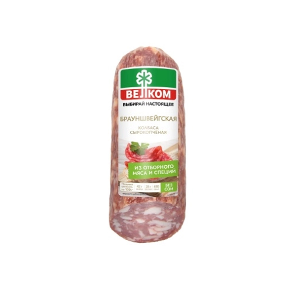 

Колбаса сырокопченая Велком Брауншвейгская 235 г
