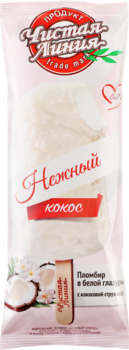 

Мороженое Чистая Линия Эскимо пломбир в белой глазури с кокосовой стружкой 62 г