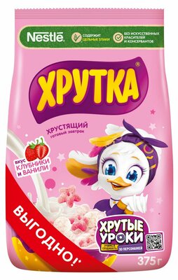 Готовый завтрак Хрутка клубника-ваниль пакет 375 г