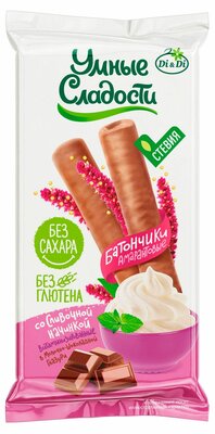 Батончик шоколадный Di&Di Умные сладости со сливочной начинкой в молочно-шоколадной глазури 20 г