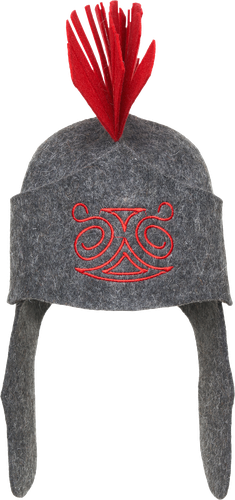 

Шапка для бани ГлавБаня Гладиатор из войлока серая