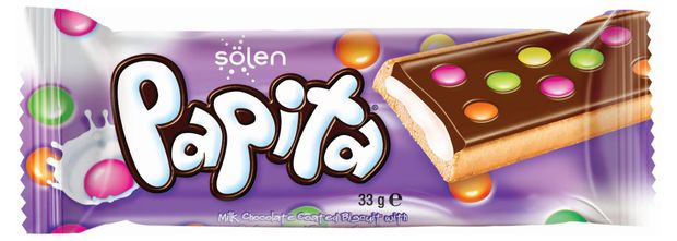 

Печенье Papita с молочным шоколадом, молочной начинкой и драже-конфетами 33 г
