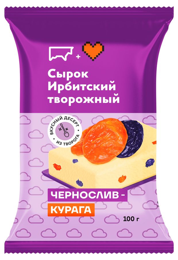 

Сырок творожный Ирбитский чернослив-курага 7% 100 г
