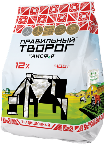 

Творог ПРАВИЛЬНЫЙ ТВОРОГ 12%, без змж, 400г
