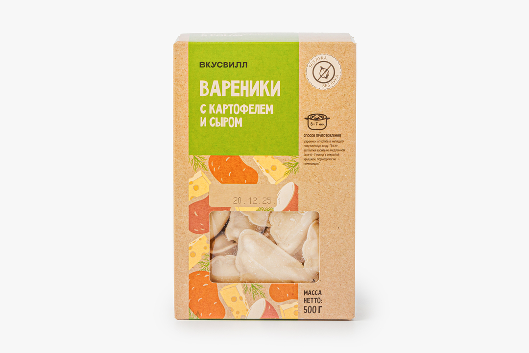 

Вареники ВкусВилл с картофелем и сыром 500 г
