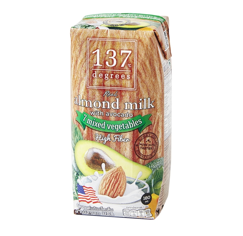 

Напиток миндальный 137 degrees авокадо и микс овощей без сахара 180 мл