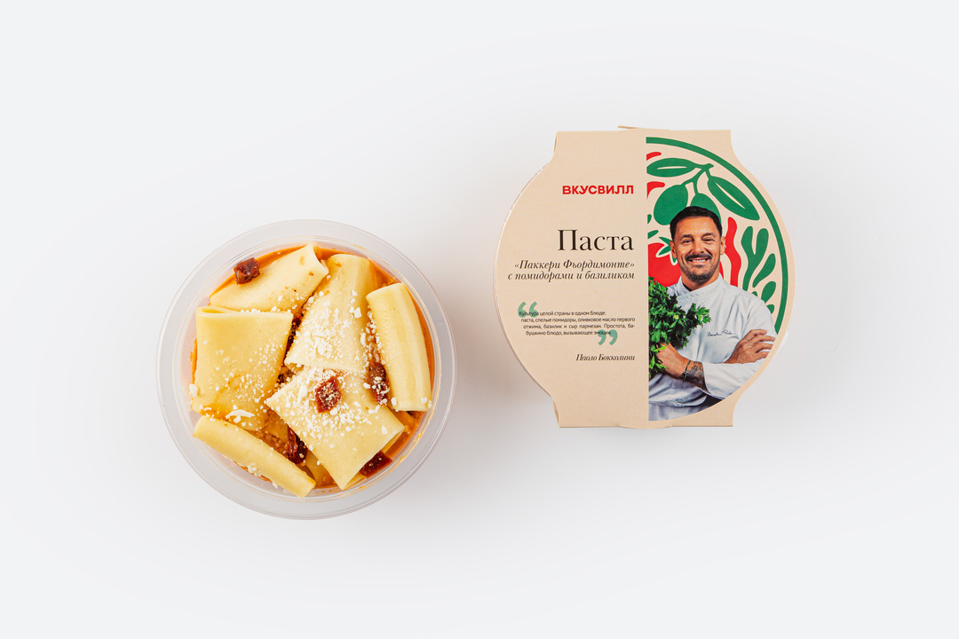 

Паста Паккери Фьордимонте ВкусВилл с помидорами и базиликом 250 г