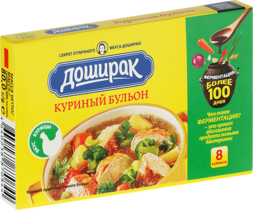 

Бульон Доширак Куриный кубики 80 г