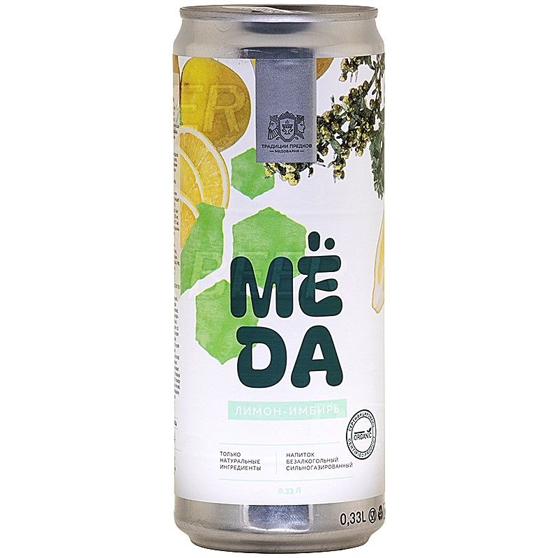 

Напиток безалкогольный МЁDА Лимон-Имбирь сильногазизованный 330 мл