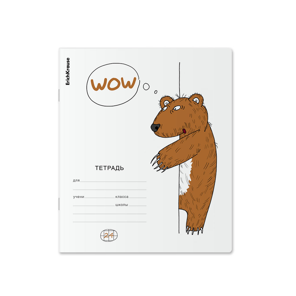 

Тетрадь ErichKrause Из-за угла в клетку 24 листа, дизайн в ассортименте