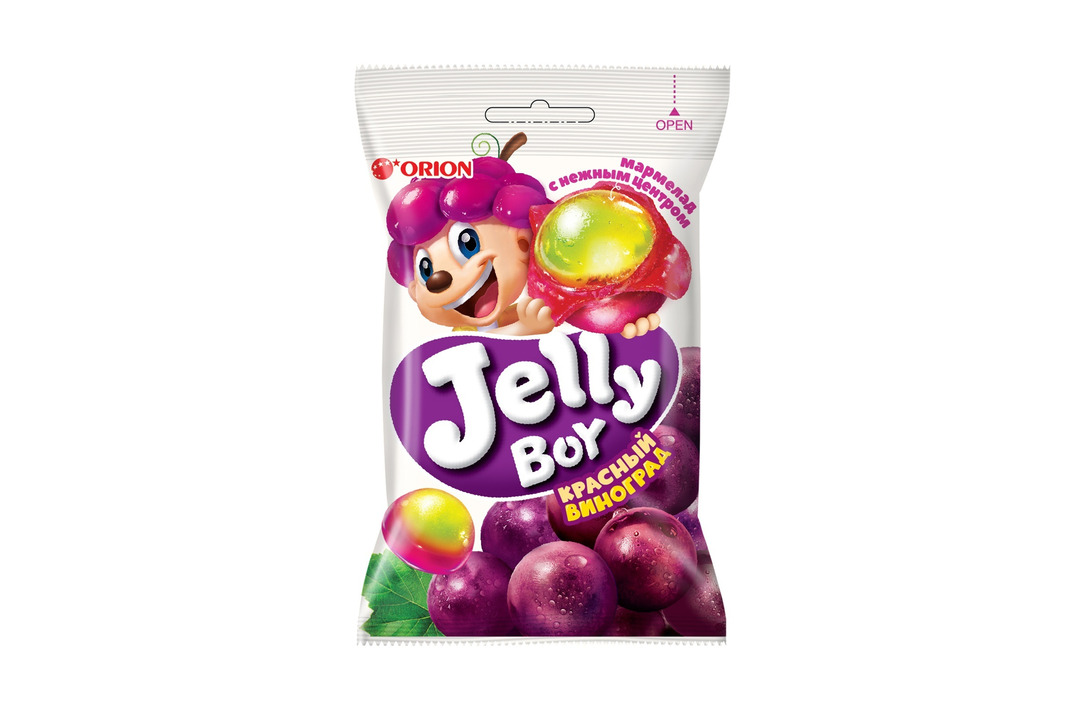 

Мармелад Jelly Boy Красный виноград жевательный 66 г