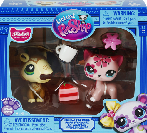 

Игровой набор Littlest Pet Shop Праздники Рождественские каникулы: капибара 1 шт., короткошерстная кошка 1 шт., акссесуары 3 шт.