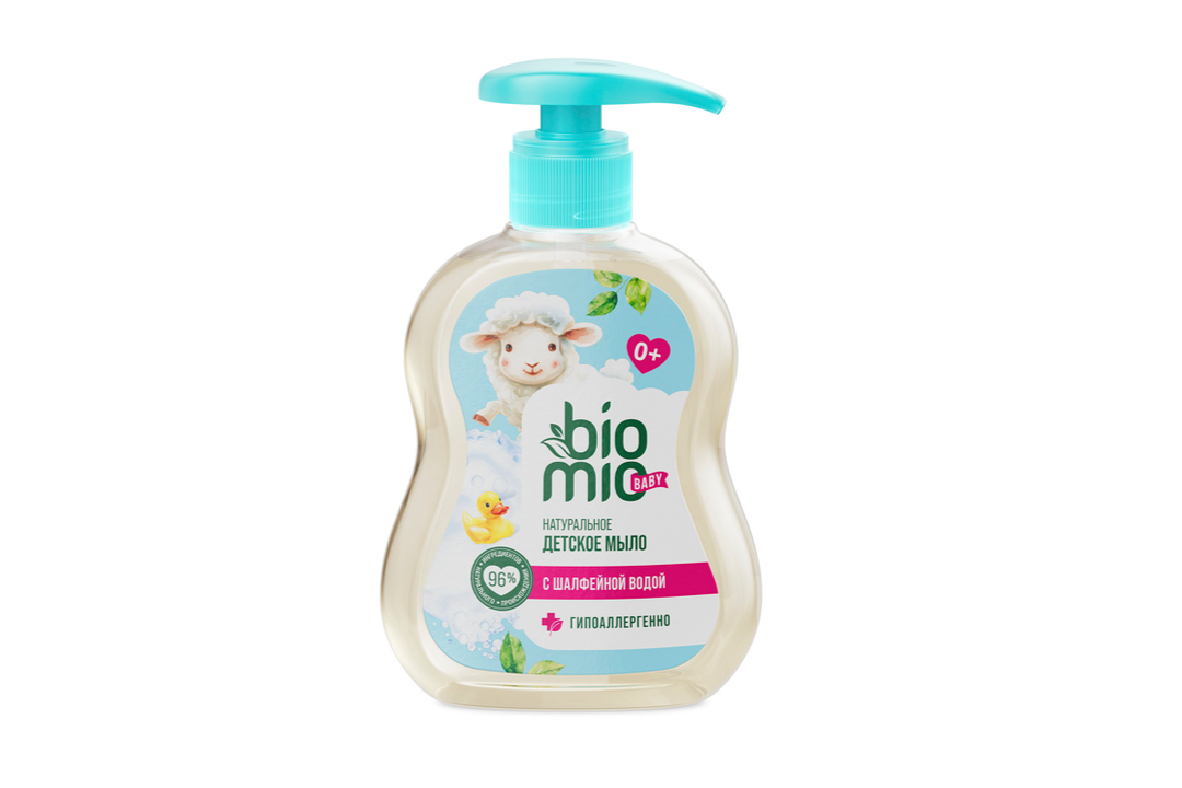 

Мыло жидкое детское BioMio Baby натуральное с шалфейной водой 300 мл дизайн упаковки в ассортименте