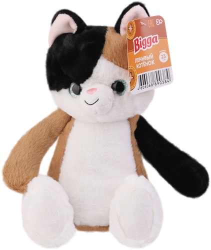 

Игрушка мягкая Bigga Ленивый котенок 23 см 1 шт. цвет в ассортименте