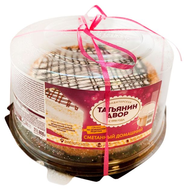 

Торт сметанный Татьянин двор Домашний, 800 г