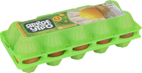 

Яйцо куриное Яркое утро С1 йодированное 10 шт. 510 г