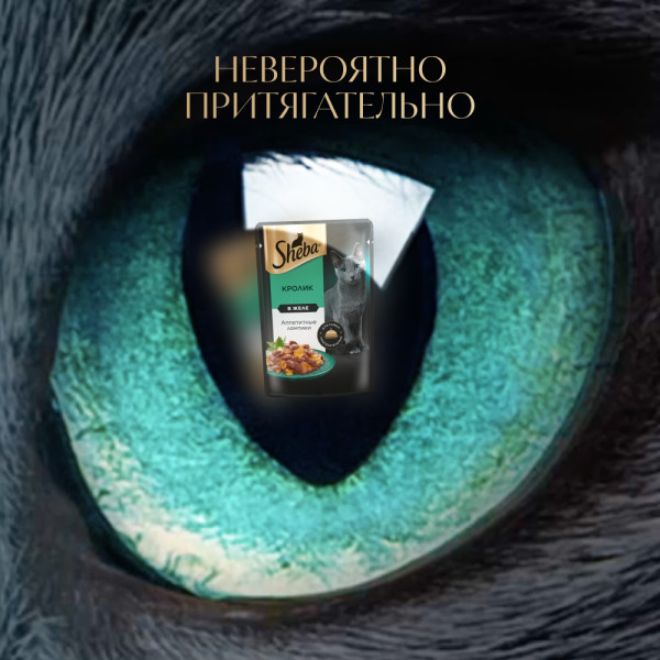 

Влажный корм для кошек Sheba Ломтики в желе с кроликом 75 г