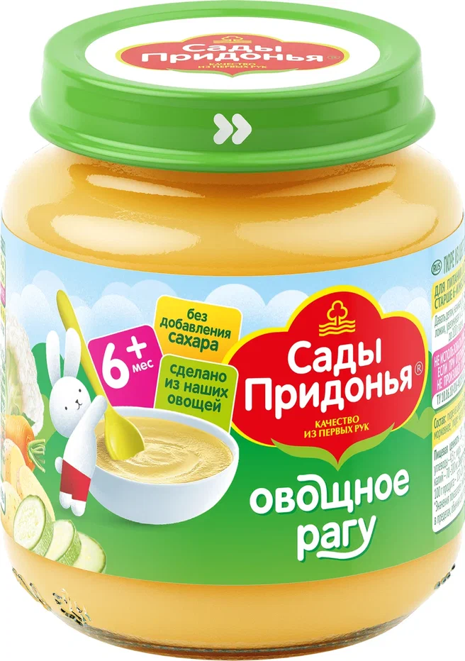 

Пюре Сады Придонья Овощное рагу с 6 месяцев 120 г